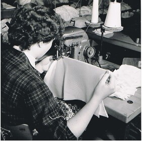 Photograph - HANRO COLLECTION: WOMAN AT SEWING MACHINE