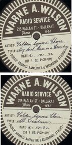 Audio - GERTRUDE PERRY COLLECTION: RECORDING OF GOLDEN SQUARE CHOIR, 1952