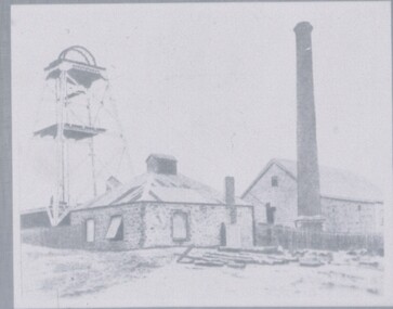 Negative - TOM PATULLO COLLECTION:  GOLD MINE, POPPET HEAD, CHIMNEY