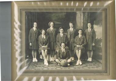 Photograph - GERTRUDE PERRY COLLECTION: BLUE TRIANGLE BASKET BALL TEAM