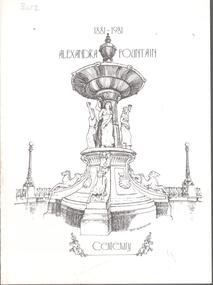 Document - CENTENARY OF ALEXANDRA FOUNTAIN (1881-1981) - SOUVENIR CARD