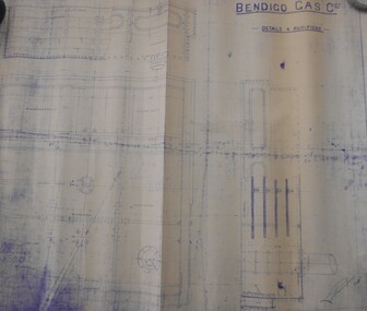 Map - BENDIGO WEEROONA GASWORKS MAP/PLAN COLLECTION: DETAILS FOUR PURIFIERS, 1889