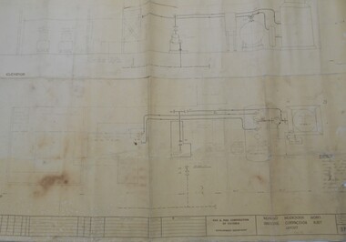 Map - BENDIGO WEEROONA GASWORKS MAP/PLAN COLLECTION: COMPRESSOR PLAN LAYOUT, 15.2.1971