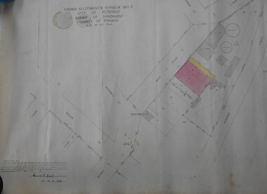 Map - BENDIGO WEEROONA GASWORKS MAP/PLAN COLLECTION: CROWN ALLOTMENTS 13/14, 1942