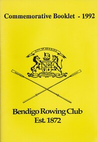 Book - BENDIGO ROWING CLUB, 1992