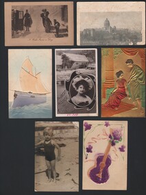 Postcard - WES HARRY COLLECTION: 7 POSTCARDS, 1904 - 08