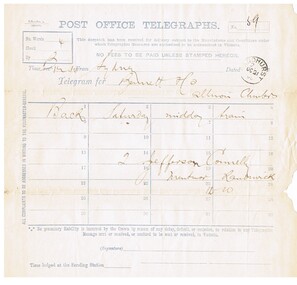 Document - CONNELLY, TATCHELL, DUNLOP COLLECTION: LEGAL PAPERS, 1886