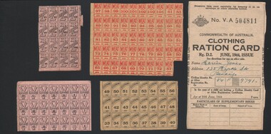 Document - WES HARRY COLLECTION: RATION STAMPS, 1940's