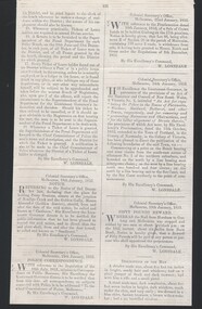 Document - WES HARRY COLLECTION: PROCLAMATION OF SANDHURST, 18th January 1853