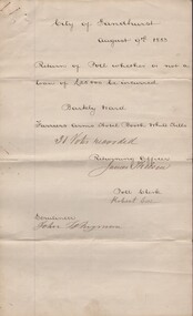 Document - WES HARRY COLLECTION: POLL, RE LOAN, 09/08/1883