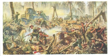 Postcard - WES HARRY COLLECTION: AUSTRALIAN ATTACK AT BUNA