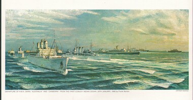 Postcard - WES HARRY COLLECTION: DEPARTURE OF H.M.A. SHIPS