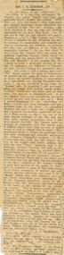 Document - NEWSPAPER CUTTING: RE  J H CURNOW, J,P