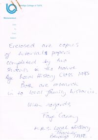 Document - FAMILY HISTORY: CLARKE FAMILY (CREEK VIEW)