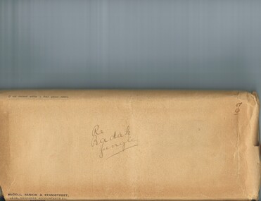 Document - MCCOLL, RANKIN AND STANISTREET COLLECTION:  BUX TIN/BADAK JUNGLE MINE, 1920/38
