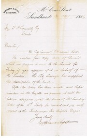 Document - CONNELLY, TATCHELL, DUNLOP COLLECTION: LEGAL PAPERS, 1886