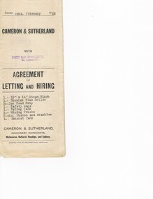 Document - MCCOLL, RANKIN AND STANISTREET COLLECTION:  NORTH BLUE CONSOLIDATED, 22/02/1922