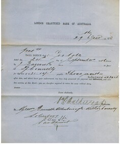 Document - CONNELLY, TATCHELL, DUNLOP COLLECTION: LEGAL PAPERS, 1886