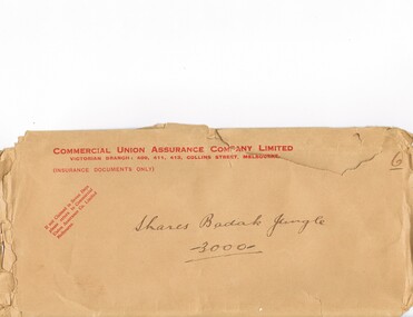 Document - MCCOLL, RANKIN AND STANISTREET COLLECTION:  SHARES BADAK JUNGLE, 1920/21