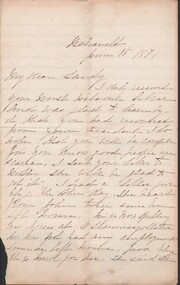 Document - MCCOLL, RANKIN AND STANISTREET COLLECTION:  PERSONAL CORRESPONDENCE OF R. A. RANKIN, 1871/1920