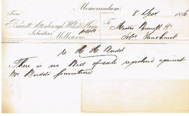 Document - CONNELLY, TATCHELL, DUNLOP COLLECTION: LEGAL PAPERS, 1886