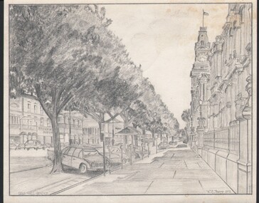 Drawing - WES HARRY COLLECTION: PALL MALL, 1972