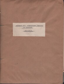 Document - MCCOLL, RANKIN AND STANISTREET COLLECTION:  MONUMENT HILL CONSOLIDATED (BENDIGO), 1934