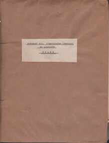 Document - MCCOLL, RANKIN AND STANISTREET COLLECTION:  MONUMENT HILL CONSOLIDATED (BENDIGO), 1934