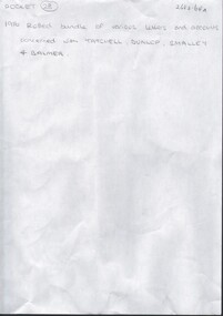 Document - CONNELLY, TATCHELL, DUNLOP COLLECTION: LEGAL PAPERS, 1916