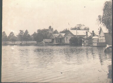 Photograph - WES HARRY COLLECTION: LAKE WEEROONA BOATSHEDS, 1912