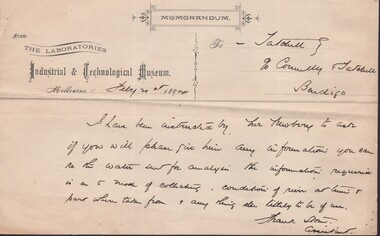 Document - CONNELLY, TATCHELL, DUNLOP COLLECTION: LEGAL PAPERS, 1895 - 1896