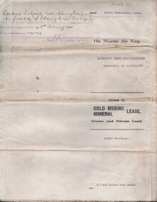 Document - MCCOLL, RANKIN AND STANISTREET COLLECTION: INDENTURE NO. 11020 BENDIGO, 15/11/1939