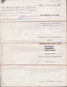 Document - MCCOLL, RANKIN AND STANISTREET COLLECTION: INDENTURE NO. 10852 BENDIGO, 1937