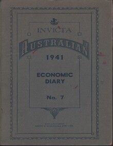 Document - MCCOLL, RANKIN AND STANISTREET COLLECTION: ECONOMIC DIARY 1941, 1941