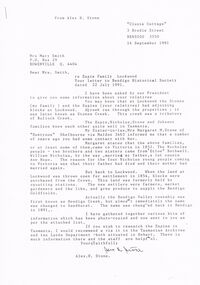 Document - CORRESPONDENCE:  ESPIE AND STONE FAMILIES (LOCKWOOD)