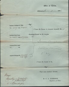 Document - CONNELLY, TATCHELL, DUNLOP COLLECTION: LEGAL PAPERS, 1896