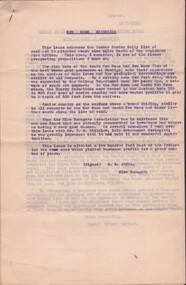 Document - MCCOLL, RANKIN AND STANISTREET COLLECTION:  NEW MOON EXTENSION, 1933