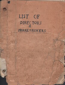 Document - MCCOLL, RANKIN AND STANISTREET COLLECTION: LIST OF DIRECTORS AND SHAREHOLDERS, 1950/61