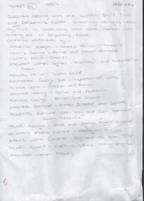 Document - CONNELLY, TATCHELL, DUNLOP COLLECTION: LEGAL PAPERS, 1880's