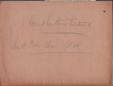 Document - MCCOLL, RANKIN AND STANISTREET COLLECTION: GREAT SOUTHERN EXTENDED, 1934