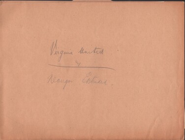Document - MCCOLL, RANKIN AND STANISTREET COLLECTION: NEANGER EXTENDED AND VIRGINIA UNITED, 1933/1936