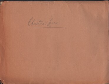 Document - MCCOLL, RANKIN AND STANISTREET COLLECTION: CHRISTMAS LEASE DOCUMENTS, 1941