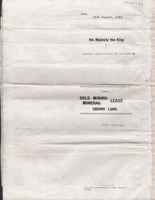 Document - MCCOLL, RANKIN AND STANISTREET COLLECTION: GOLDEN CARSHALTON NO LIABILITY, 1949