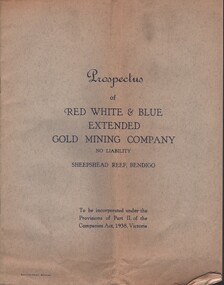 Document - MCCOLL, RANKIN AND STANISTREET COLLECTION: RED WHITE AND BLUE EXTENDED GM - PROSPECTUS, 1940