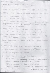 Document - CONNELLY, TATCHELL, DUNLOP COLLECTION: LEGAL PAPERS, 1891 - 1910