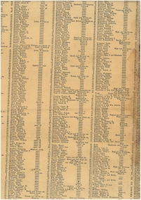 Document - CITY OF BENDIGO VOTER'S ROLL, 31 Oct 1901