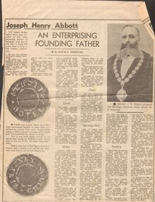 Document - ABBOTT, JOSEPH HENRY: ARTICLE' AN ENTERPRISING FOUNDING FATHER'