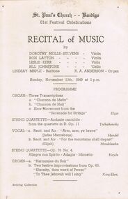 Document - MUSIC RECITAL, 1949