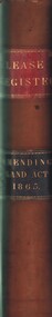 Document - LANDS OFFICE: AGRICULTURAL LAND  LEASE REGISTER AMENDING LAND ACT 1865, 13.9.21 to 26.6.24