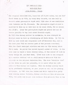 Document - BARNEDOWN RUN: SHORT PAPER JOHN HARNEY